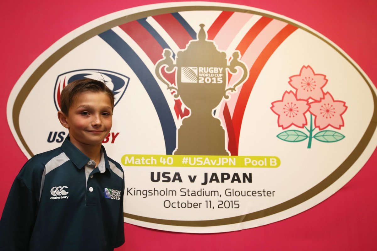 sofiaf14's tweet image. And another at the Japan V USA RWC 2015 thank you @LandRoverRugby #WeDealInReal he had an amazing time !!!