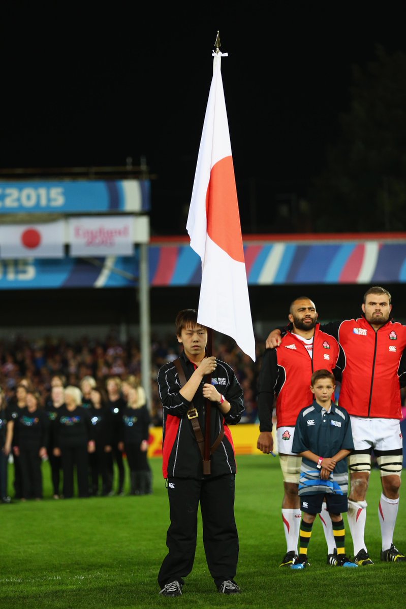 sofiaf14's tweet image. And another at the Japan V USA RWC 2015 thank you @LandRoverRugby #WeDealInReal he had an amazing time !!!