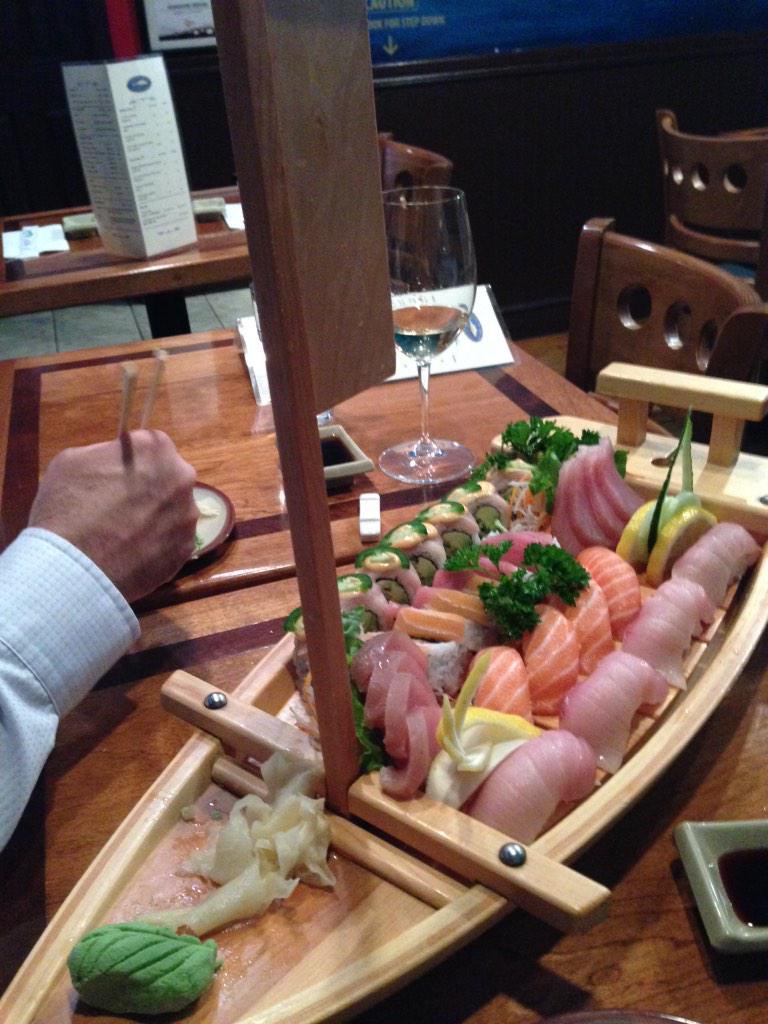 A nice treat at Morris str! Enjoy! <a href="/ILOVELOCALHFX/">ilovelocalhfx</a> <a href="/DowntownHalifax/">Downtown Halifax Business Commission (DHBC)</a> #AwesomeSushi #cheers