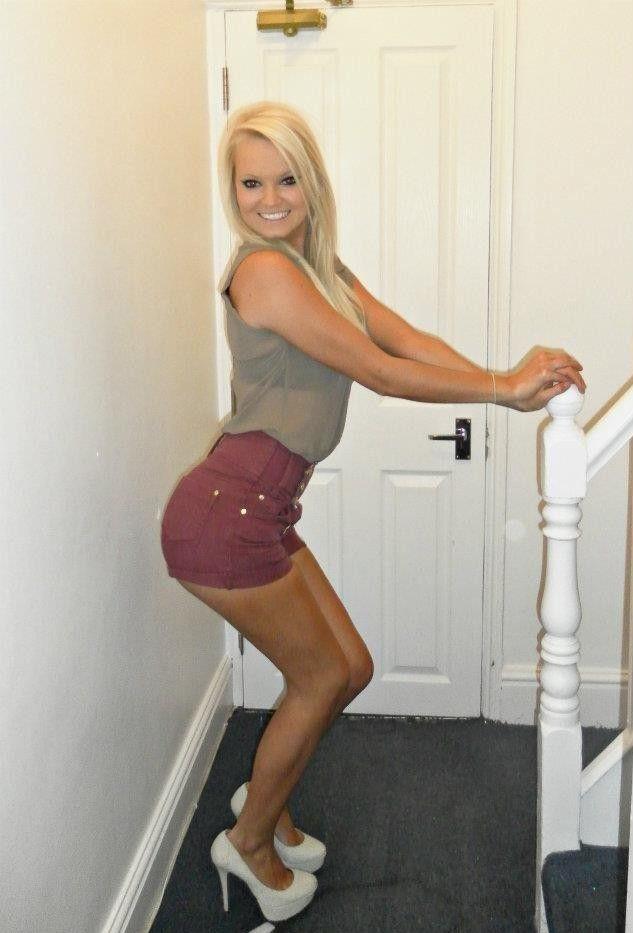 booty shorts and high heels