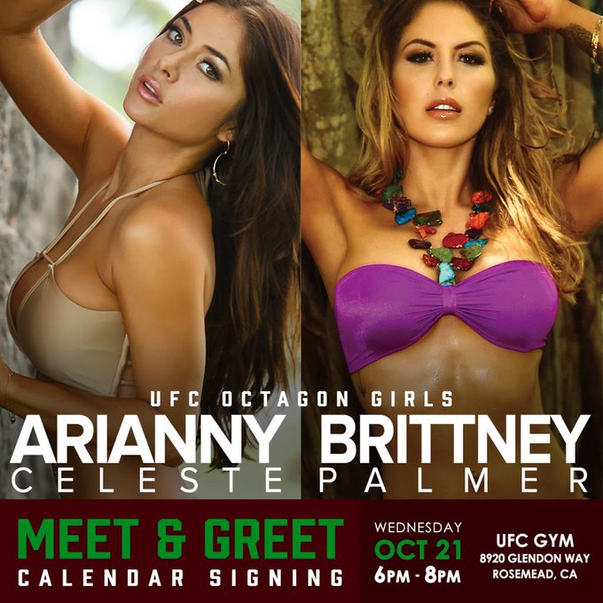 Meet n Greet with @BrittneyPalmer oct 21 @ufc gym Rosemead ! http://t.co/HSe6q3UFck