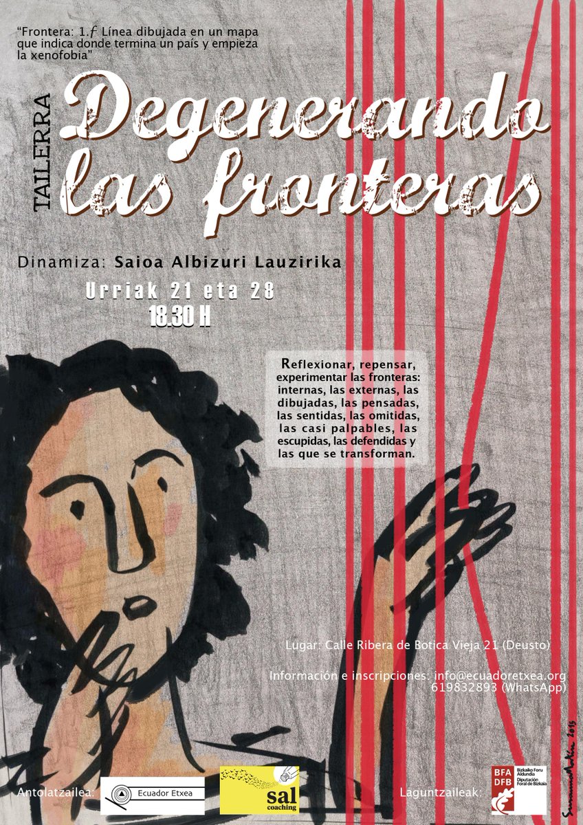 Taller Degenerando las fronteras 21y28Oct. #Bilbao #MigraciónYGénero Info e inscripciones: bit.ly/1jqEwL5