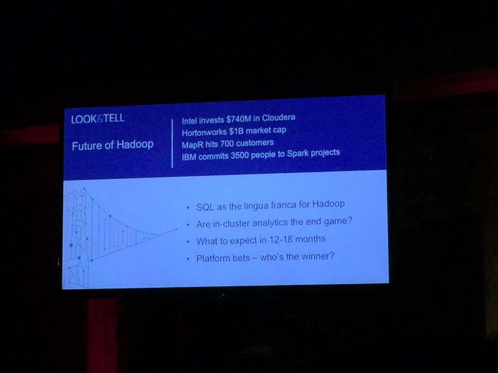 JSHorwitz's tweet image. .@LookerData "SQL is the lingua franca for Hadoop." Agreed. #BigSQL from @IBM #ansi-compliant #fastquery #inventors