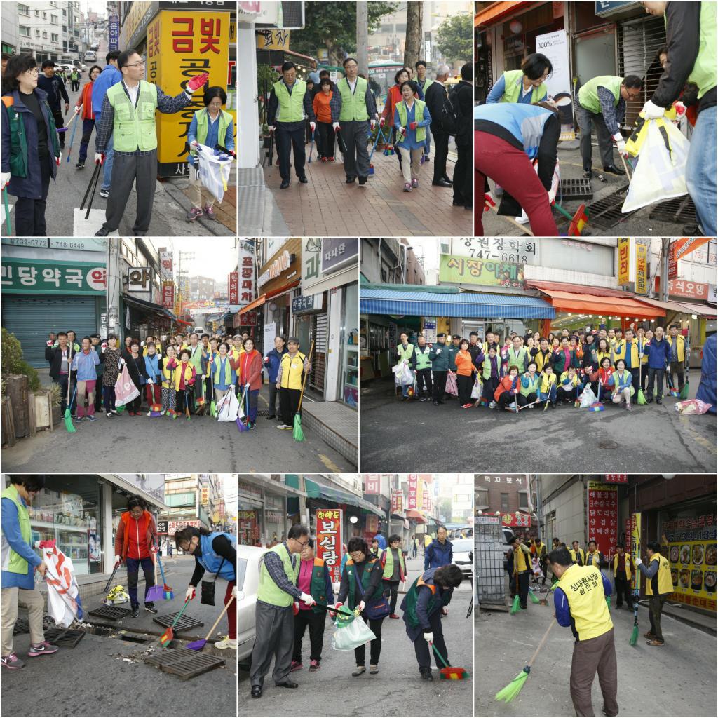 마음까지 시원해지는 아침이네요😆 시장 사람들과 함께 확실하게 묵은 때를 벗겨 봅니다! #성남시(시장 이재명)중원구(구청장 박창훈)상대원3동 "중원을 깨우는 365"