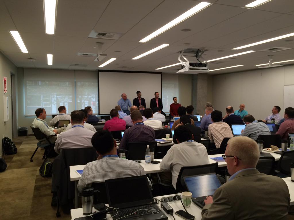 beckylevanger's tweet photo. Sound advice on the future from execs @KorbusKarl , Mark Dodds and Phil Bullinger here at #EMCIPTS @EMCpartners http://t.co/PYVcsR5W7Z