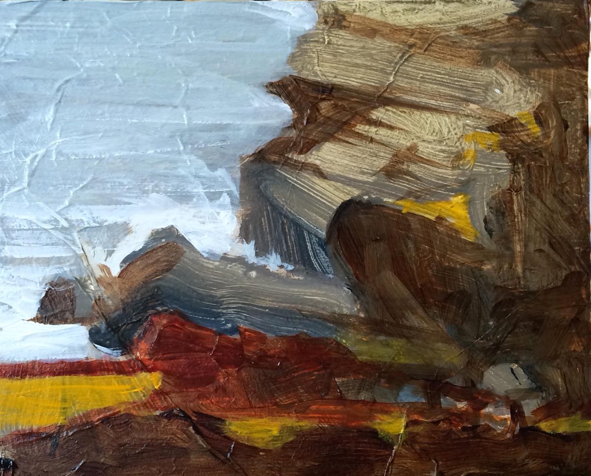 HattonRoger's tweet image. Here's another from the Scotland trip, Acrylic on card.