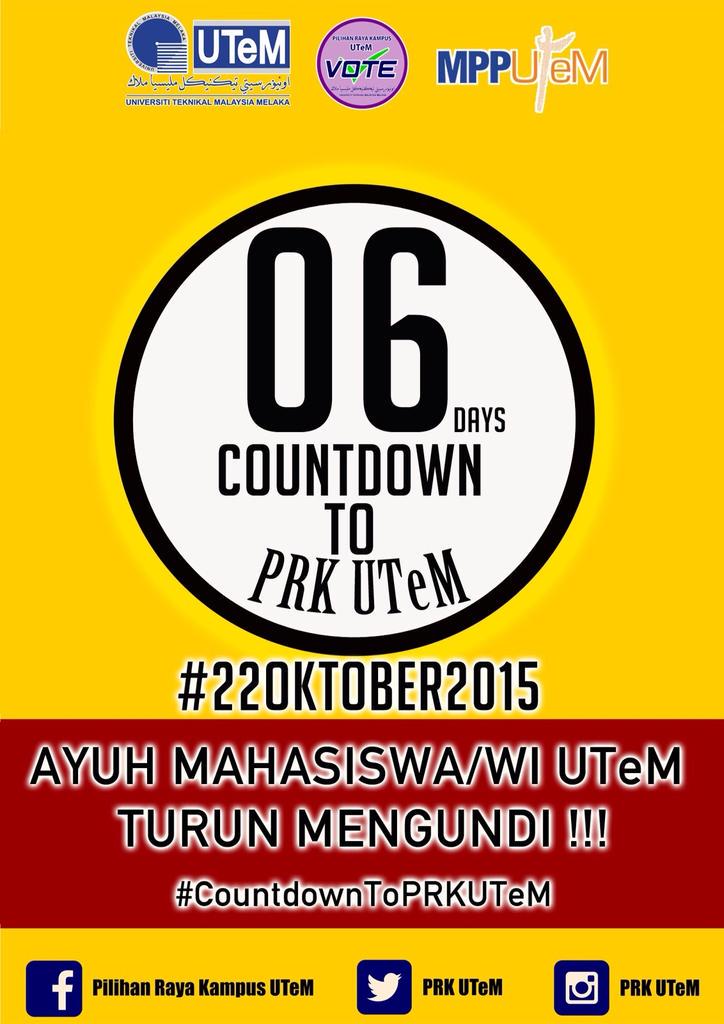 prkutem1516's tweet photo. ehem ! 6 hari lagi gaiss ! 😎
#Utemhavoc
#22Oktober2015
#vote4mpp
#Utem http://t.co/VFmnNlbmZM