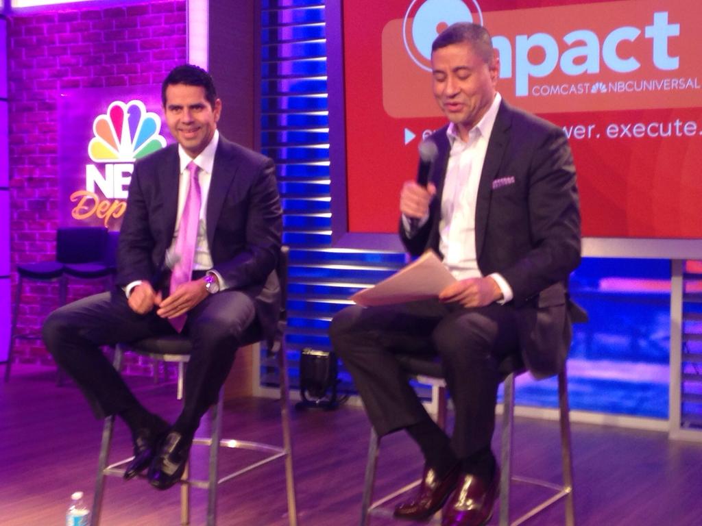 LuisaStudio's tweet photo. Empowering people to be an agent of a great teamwork @cesarconde_ @JayzenPatria #ImpactNBCU #peruvianproud http://t.co/tEvNeULt1j