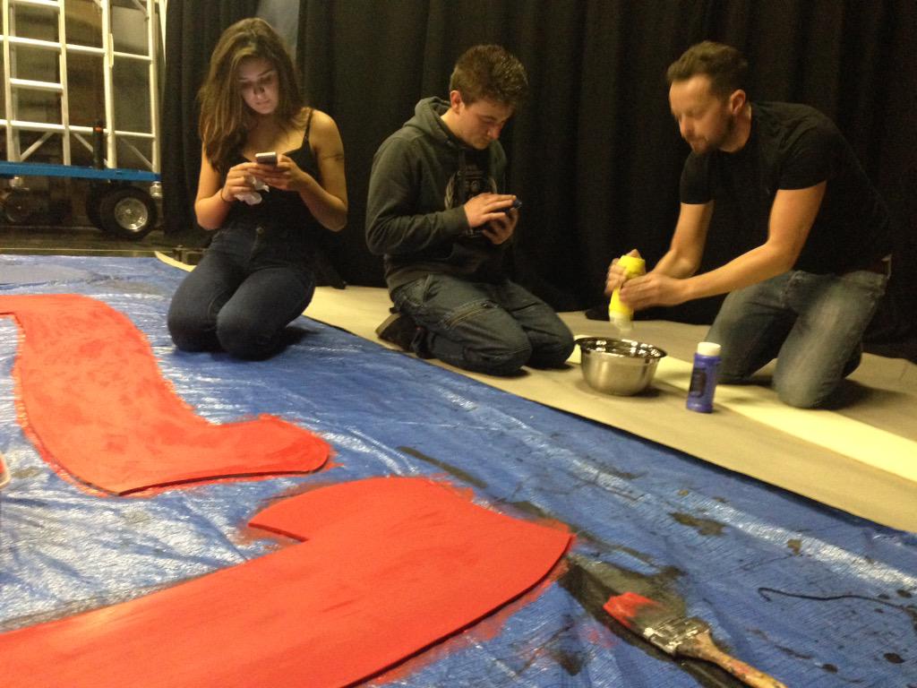 productionlucy's tweet photo. Painting the doddington set today http://t.co/1y4SNDcGNN