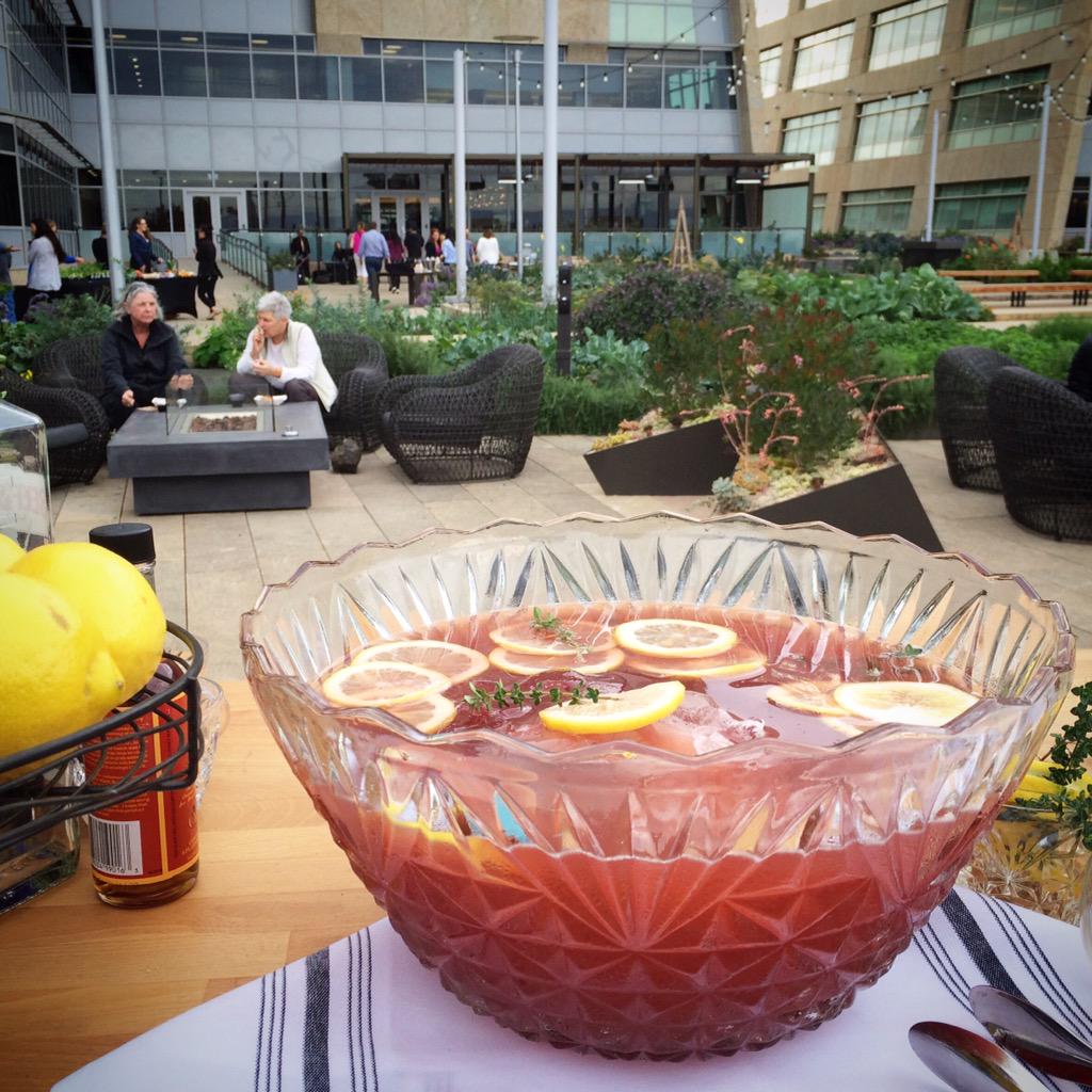 "Thyme 2 Chill" #punchbowl by #SeaStarSF at our Garden Party tonight! #MissionBay #SanFrancisco