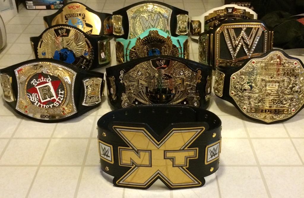 I'm sure there's some #PowerRangers fans who like #wrestling, so I wanna share my belt collection. #WWE #NXT #WCW