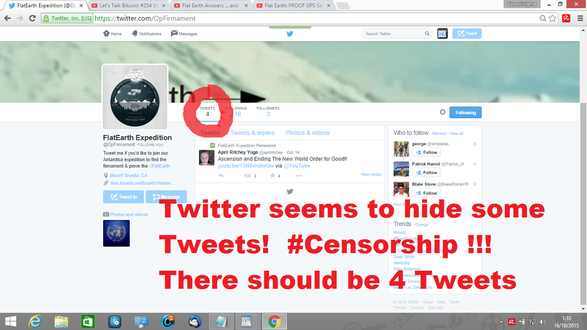 FlatEarthV's tweet photo. Here's a #Screenshot of yr #Twitter: #Censorship #RejectedHashtags #Conspiracy #FlatEarth #TierraPlana @OpFirmament http://t.co/R2NrIbftCC