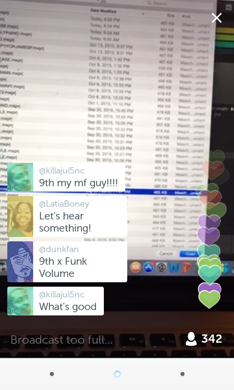bryce626's tweet image. watching LIVE on #Periscope:9th wonder Beats pscp.tv/w/aPBDGTU2MDc1…