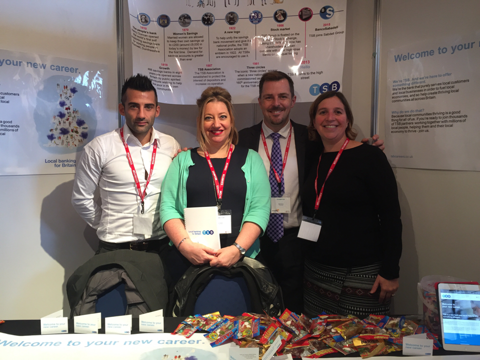 TSB_News's tweet photo. We're supporting @DiversityCShow today. Visit our stand for a chat (&amp; some Haribo)! #diversityjobs #career #dcs2015 https://t.co/AdNH8SuS71
