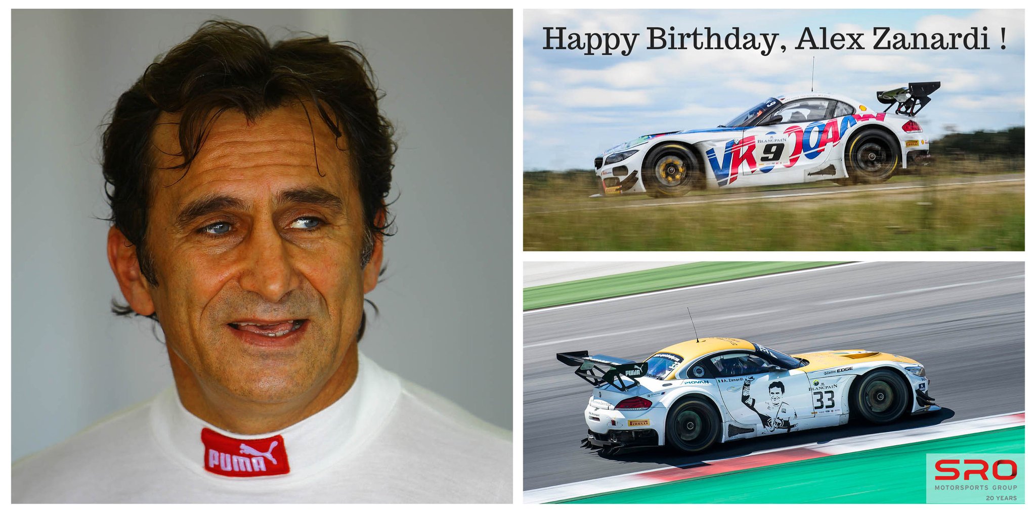 To a main who is admired by all: happy birthday, Alex Zanardi!  