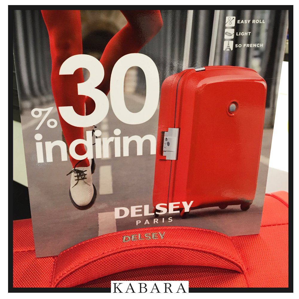 KABARAcomtr's tweet photo. Cuma gününe özel sizlere güzel bir haber. Delsey valizler %30 indirimle satışta. #delsey #luggage #happy #friday https://t.co/8MhOHkEbxn