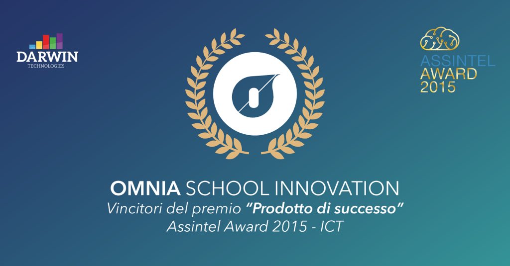 Ce l'abbiamo fatta! Abbiamo vinto l'Assintel Award 2015! Omnia è stato proclamato "prodotto di successo"