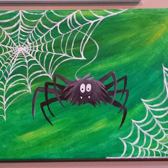 Saturday night at Paint the Town.  7pm 
ASHLEY'S CUTE SPIDER 
Reserve your seats here 
paintthetowncolumbia.com/reservations