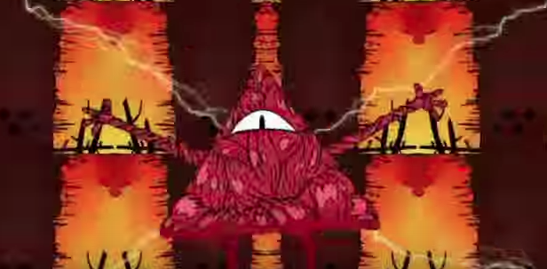 luckyarcades's tweet image. Bill Cipher Made of Meat, literal nighmare fuel right there