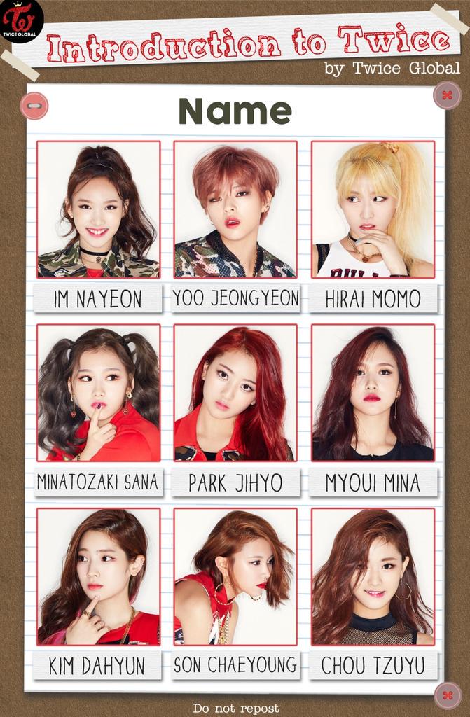 TWICE Members Diagram