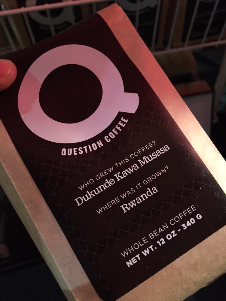 bcorpuscan's tweet photo. @questioncoffee #bthechange #questioncoffee #itstartswithaquestion #bcorps coffee! http://t.co/ZaFhDKkxUn