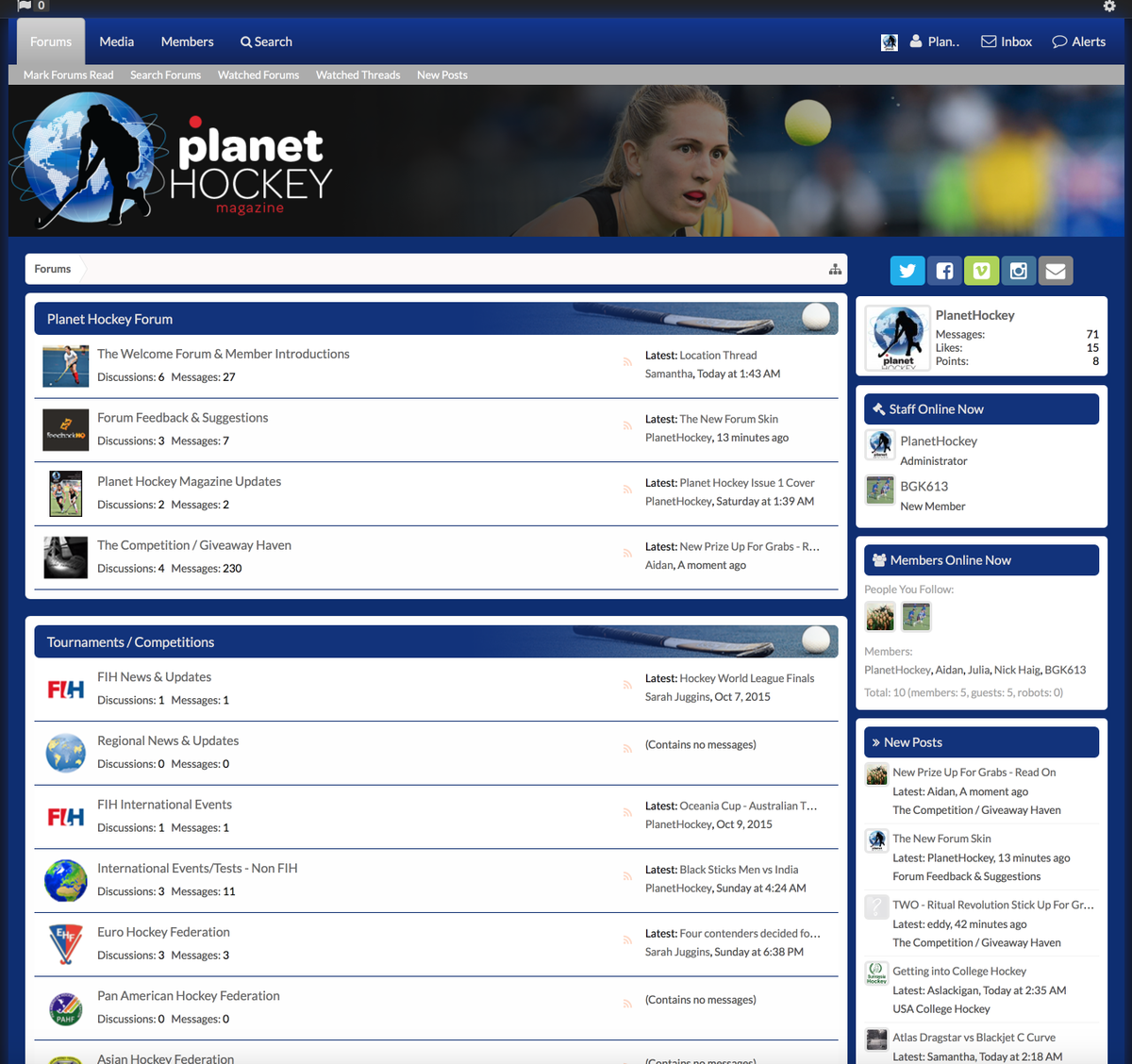 PlanetHockeyMag's tweet photo. Check out our new look on the forum. Looks awesome http://t.co/gnoRT9t4b0 http://t.co/mcwbDmUEAv