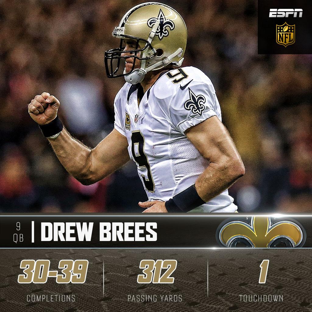 “Strong night for Drew Brees.” 