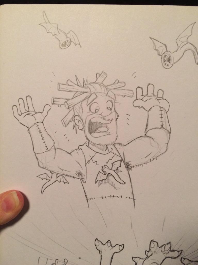 Luke McKay on X: Quick D&D doodle - my Druid getting attacked by