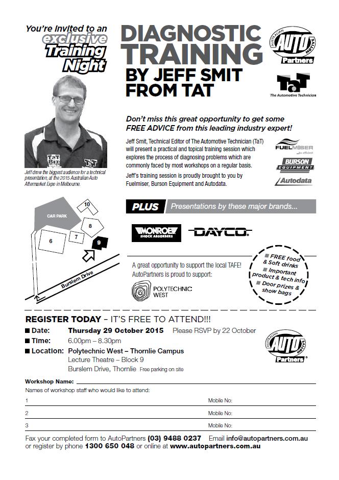AutoPartners's tweet image. And last but certainly not least, we'll be at @PolytechnicWest Thornlie on October 29th! eepurl.com/bCkrIn