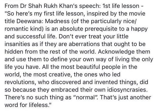 #ShahRukhKhan -#DoubleDoctor shares #Lifelessons in Speech at #EdinburghUni  
goo.gl/iQmqJ5
#RT for #SRK