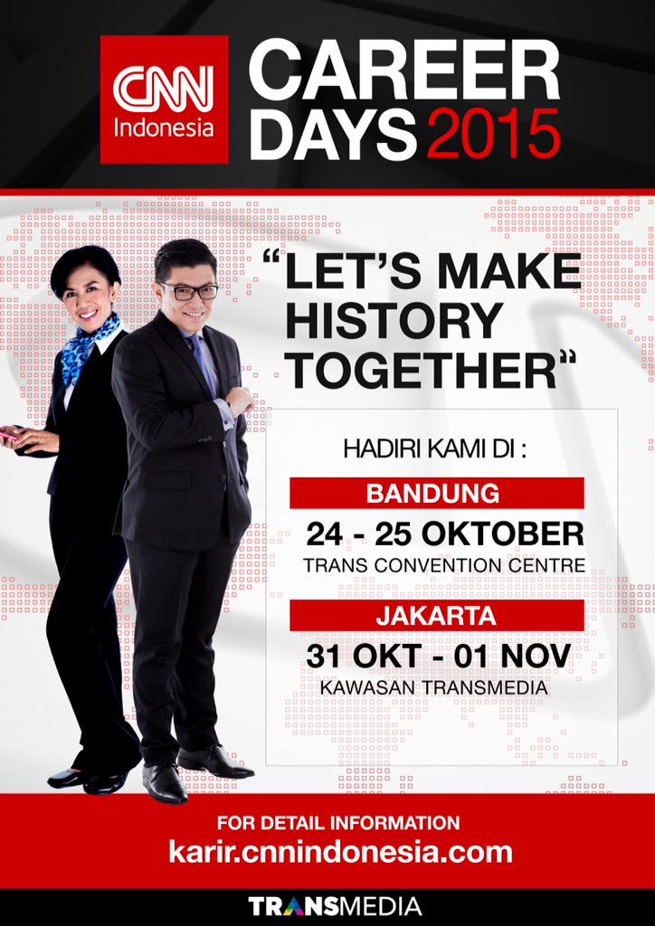 d_tutorial's tweet image. Info @CNNIndonesia Hai mojang jeung jajaka sadayana, kami akan dtg ke Bdg! karir.cnnindonesia.com #CNNIdCareerDay2015