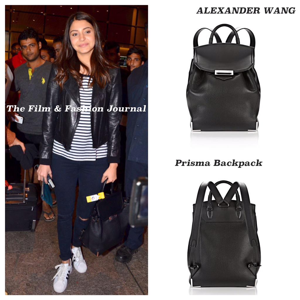 The Film & Fashion Journal on X: In love: Anushka Sharma's Alexander Wang  Prisma Backpack:   / X