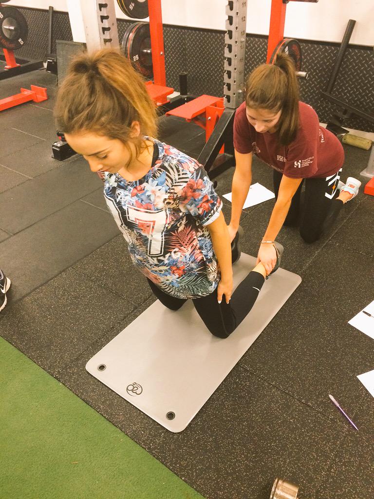 SHUEquestrian's tweet image. Coming to the end of a great S&amp;amp;C session at @SHUActive with Alex! 💪✨