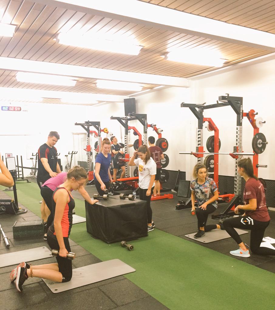 SHUEquestrian's tweet image. Coming to the end of a great S&amp;amp;C session at @SHUActive with Alex! 💪✨