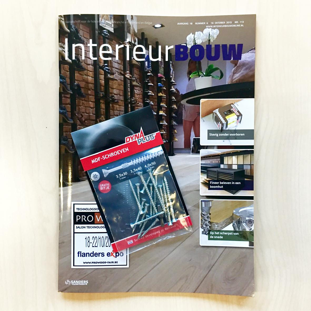 Deze week op de mat bij 6500 #Interieurbouwers: monsterzakje #Dynaplus #MDF-schroeven! #Gratis bij <a href="/Vaktijdschrift/">Interieurbouw</a>