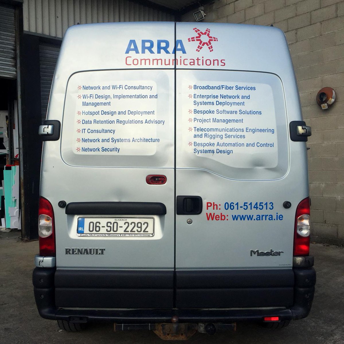 New van graphics for ARRA Communications. Designed &amp; applied in house by our vinyl team! #vehiclegraphics #marketing