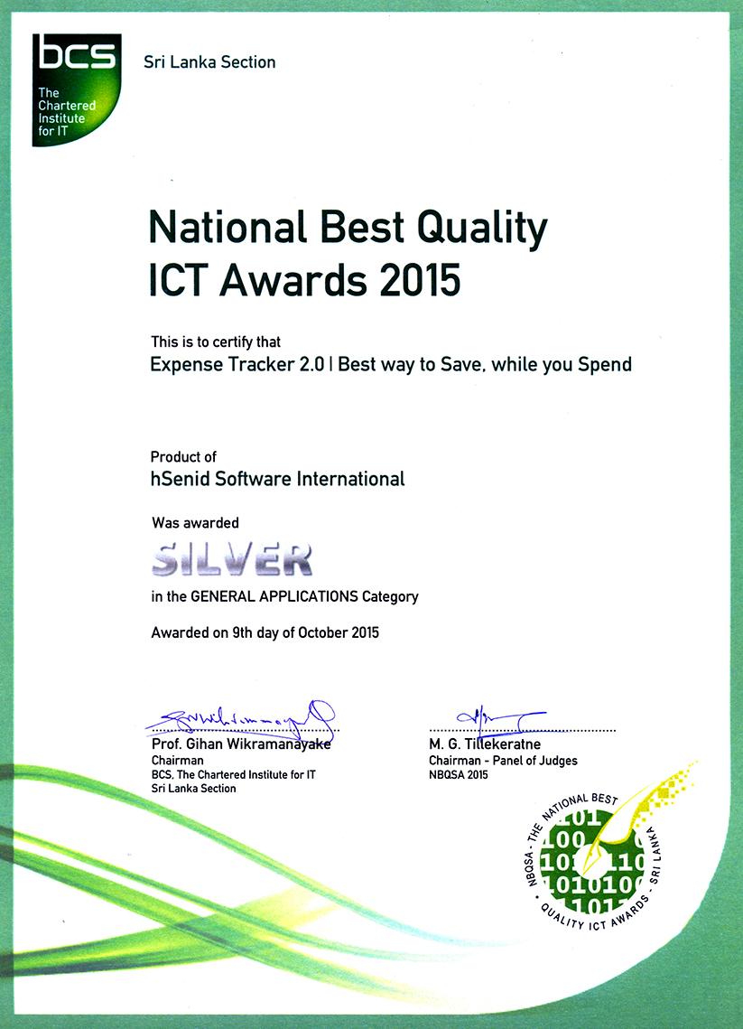 hSenidOutsource's tweet image. #hSenidOutsourcing team led by Mr.Sachi Wickramage @SachiWickramage won Silver @bcs @NBQSA 2015 #ExpenseTracker2.0