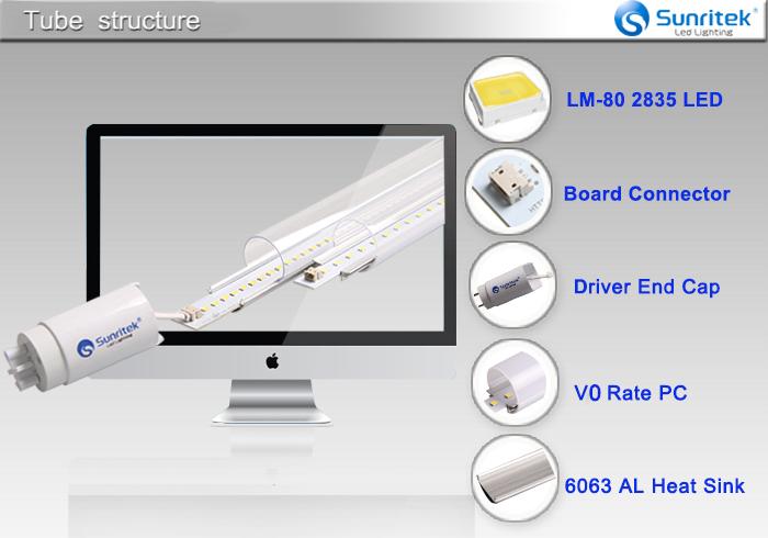 Sunritek_LED's tweet image. 100-150lm/w DLC/ETL/TUV LED lighting Tube with 5 to 10 years warranty Quick connection design