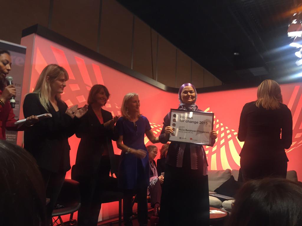 AudyBrigitte's tweet photo. #WforC prix du jury décerné à Nora Fitzgerald Belahcen @FondationOrange http://t.co/QbaIlcDG5H