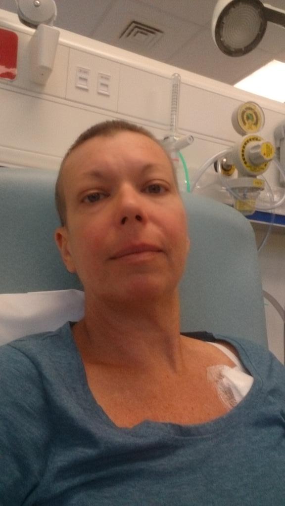 Shellz_does_L2P's tweet photo. Chemo day today. Utilising new port-a-cath put in on Weds. Yay, no more needles!! :) http://t.co/WkxklJgaYA