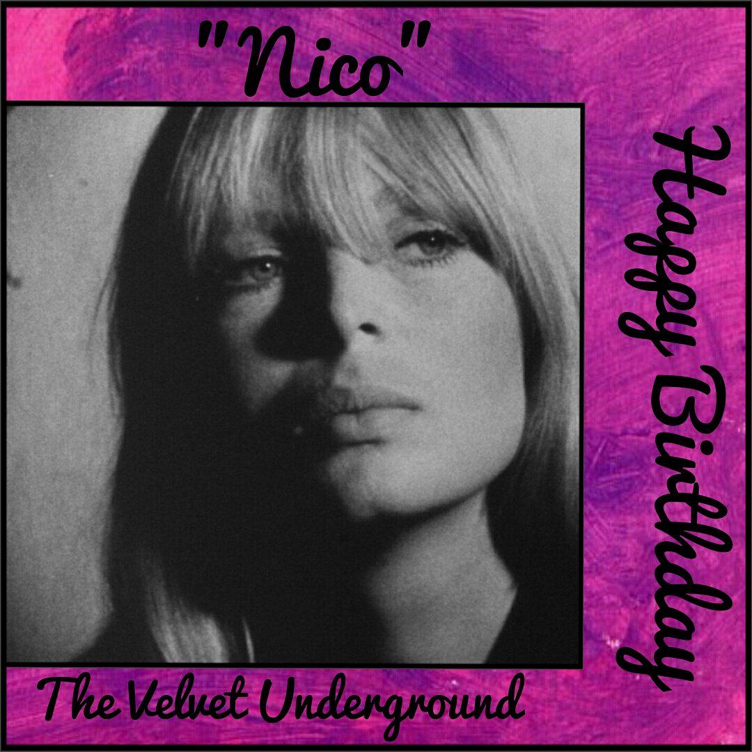#HappyBirthdayNico #ChristaPaffgen #SingerSongwriter #vocals #TheVelvetUnderground #WarholSuperstar 10/16/38-88
