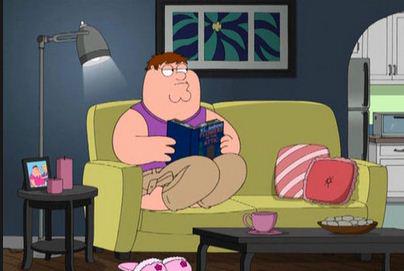 FoxAnimationIT's tweet photo. #LettureInPostiStrani insieme a Peter Griffin! http://t.co/9iafhLN98y