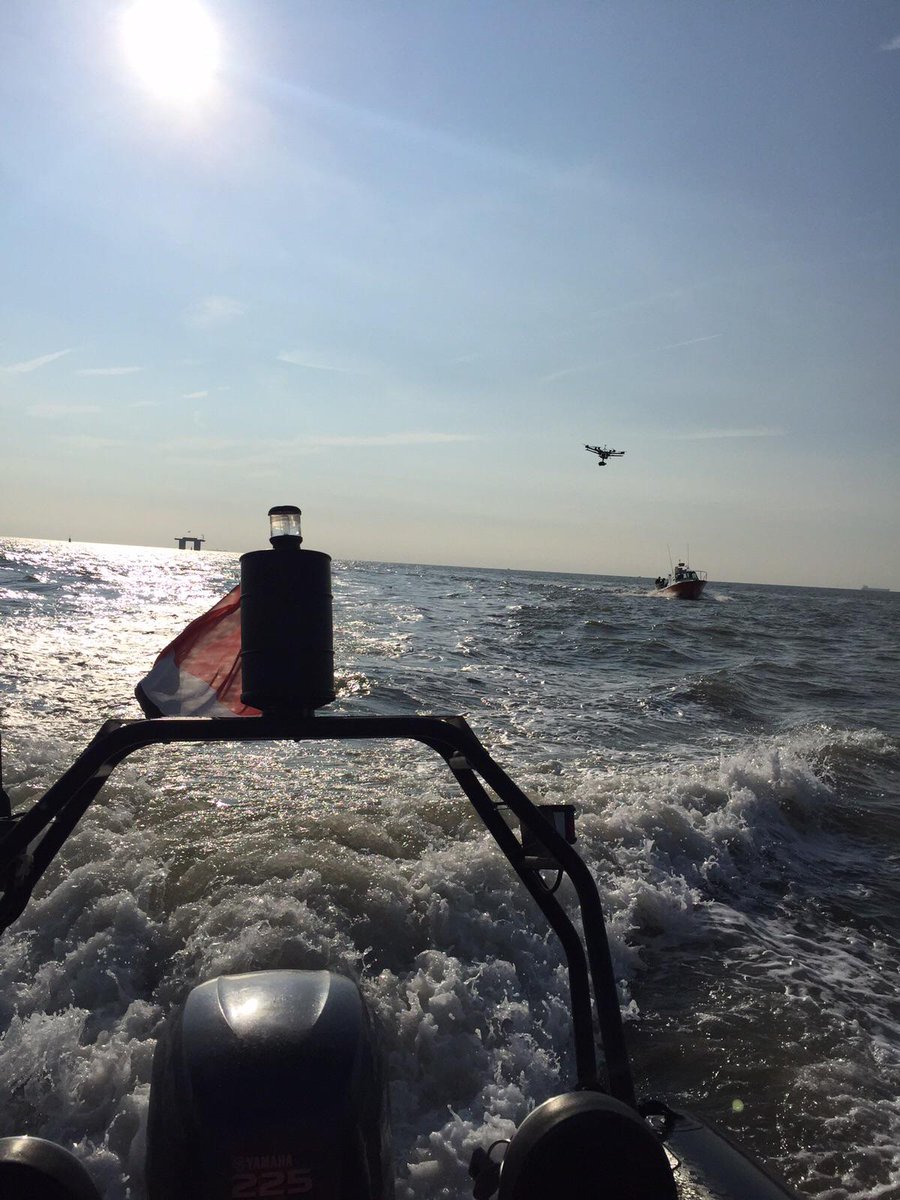 Filming with a drone over Sealand
