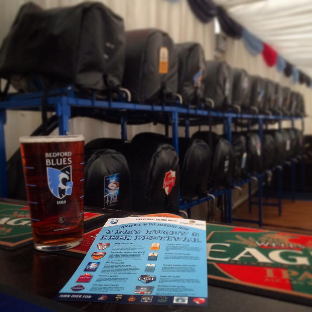 It's nearly beer festival time <a href="/BedfordBluesRFC/">Bedford Blues</a> Ales included: @WellsBrewery @Mygenbeer <a href="/ElgoodsBrewery1/">Elgood's Brewery</a> <a href="/Wadworth/">Wadworth Brewery</a>