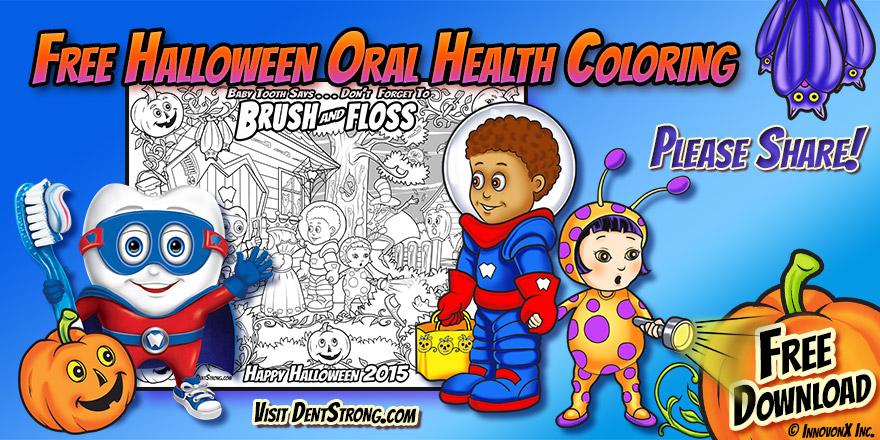 DentStrong's tweet photo. Promote #kids #oralhealth this #Halloween 🎃 4 #free! #dentist #hygienist #education #health http://t.co/6zgaQop6aS http://t.co/I4goAloA47