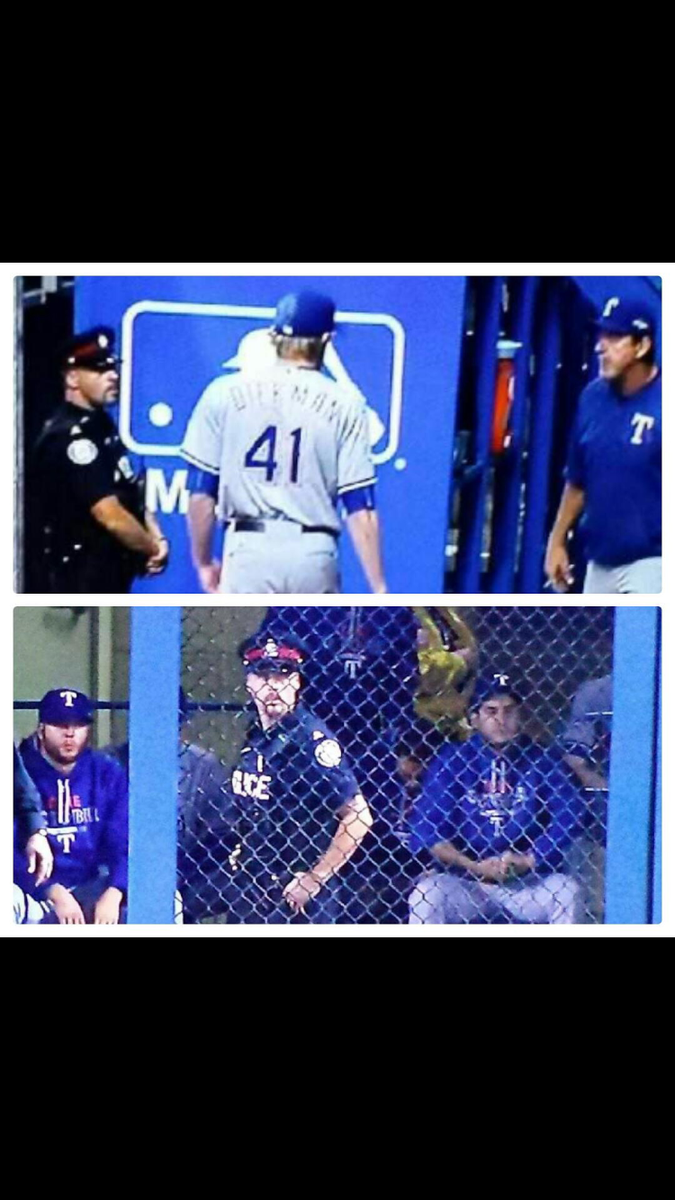 Tony_TheCop's tweet photo. Worked the @Rangers bullpen on Wednesday night. They were a great, welcoming group of guys! #GoodGame @DPSU_TPS http://t.co/v4gMhDq9bV