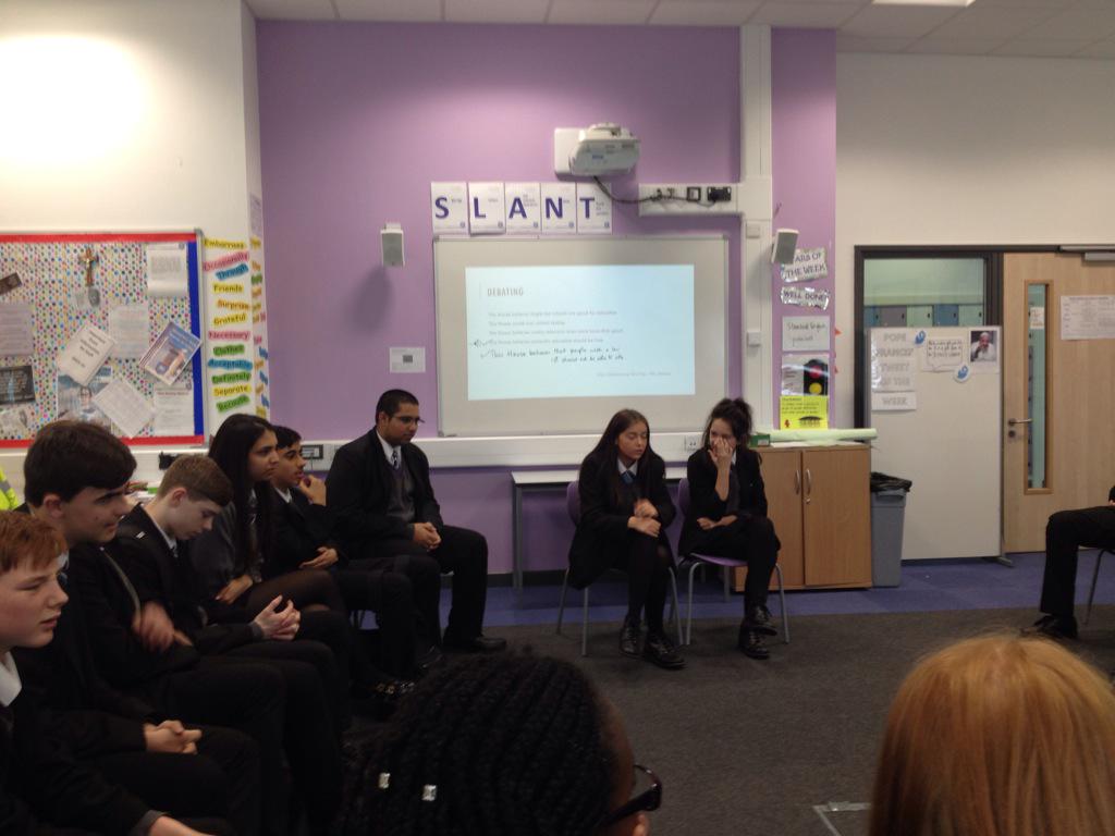 MrsW_Newman's tweet photo. Students taking the lead in a debate on university funding. Heated arguments ensued! #becommittedbeinspired http://t.co/PABdymGl4G