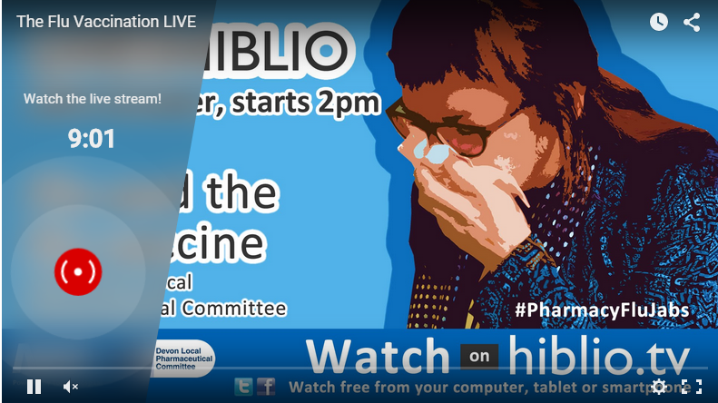 Rosieanntaylor's tweet photo. Less than 10 mins till @mcsstone @Dbearman1 @DevonLPC talk #pharmacyflujabs on @hiblio http://t.co/UdCd8XV4hU http://t.co/sogQtwa3Dm