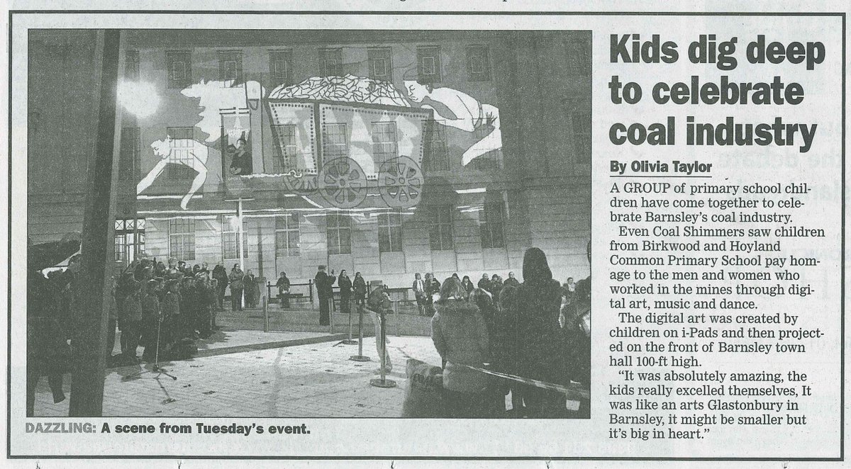 BirkwoodPrimary's tweet image. Thank you @ChronOnline for the coverage #EvenCoalShimmersAtNight @JASONWILSHERMIL @ThinkCreateMove @HoylandCommonPS