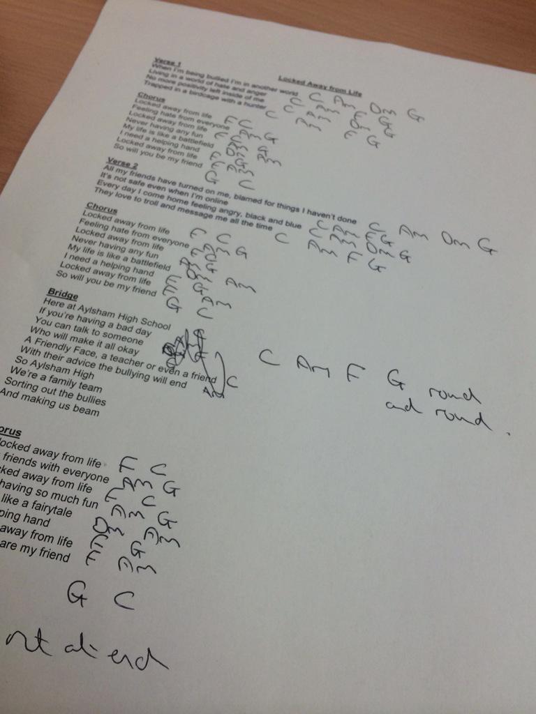 AHS Eagles working extremely hard on their new anti-bullying song 'Locked away' for Yr7 anti bulling day! 🎤 @AHS_FF